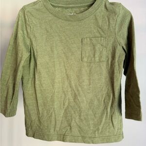 Cat & Jack Green Long Sleeve Tee Relaxed Fit